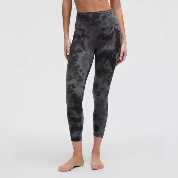 Lululemon Align Leggings Women’s 8 Diamond Dye Pitch Grey Graphite Grey Tie-Dye - Picture 1 of 9